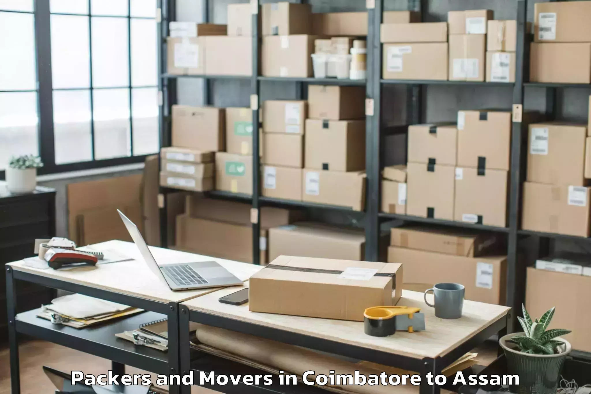 Reliable Coimbatore to Balijan Packers And Movers